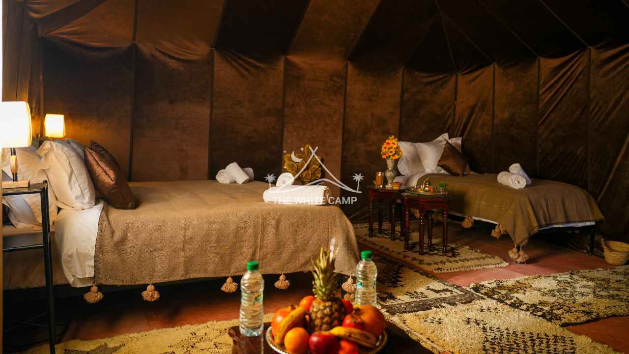 Merzouga luxury desert camps, The White Camp, morocco luxury desert camp, Sahara Desert Luxury camp, Best desert camps in Morocco, morocco desert camp, best desert camp in Merzouga